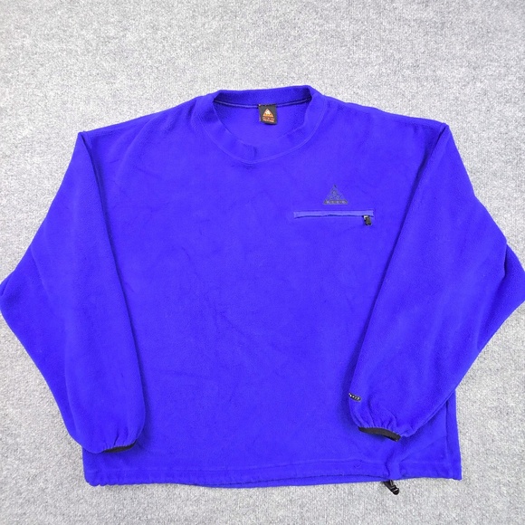 Nike ACG Vintage 90’s Pullover Sweatshirt Mens L Therma-Fit Fleece Streetwear - Picture 1 of 8